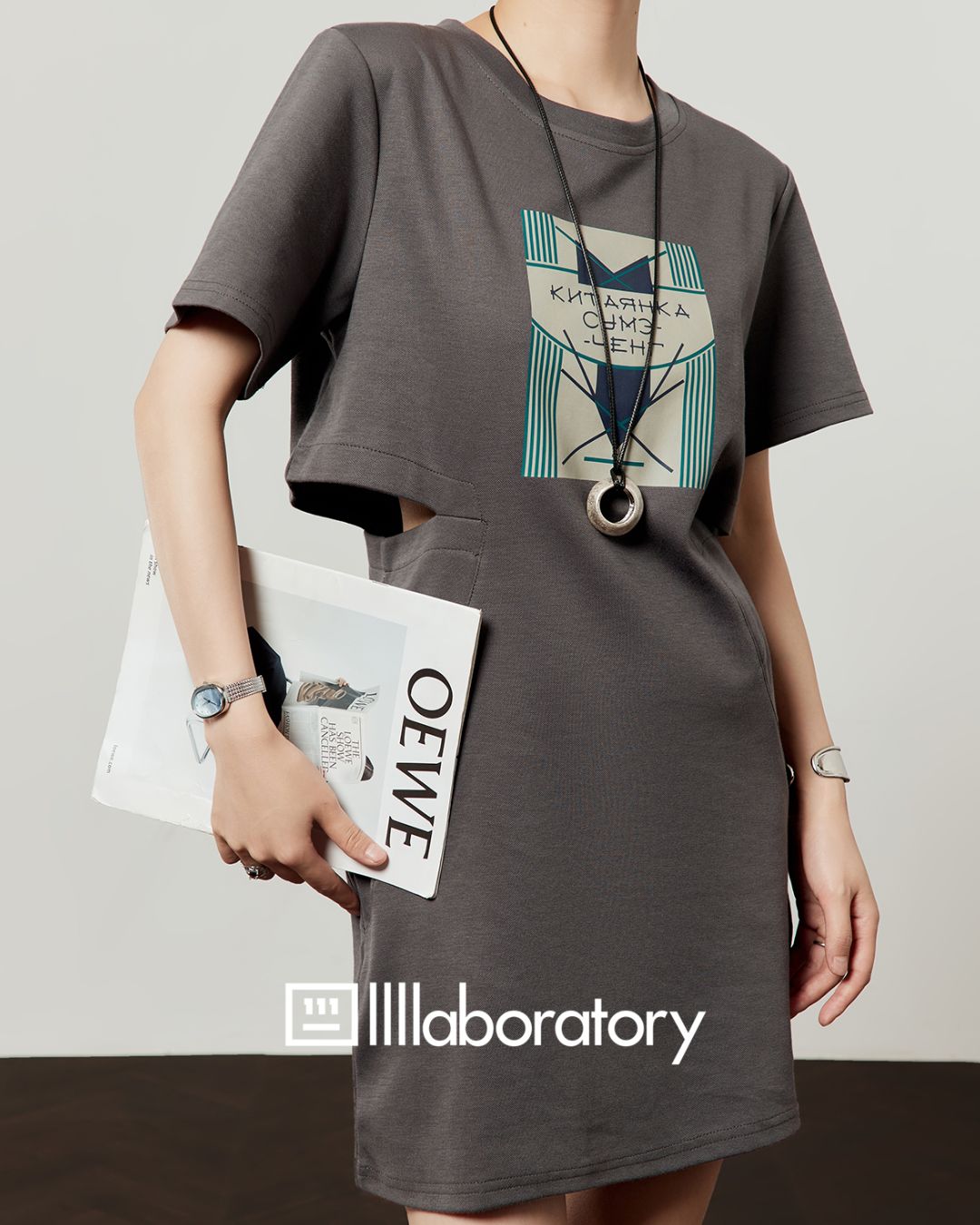 Side-open T-shirt Dress DR044