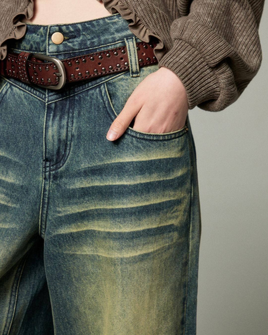 Vintage Wide Denim Pants BT004