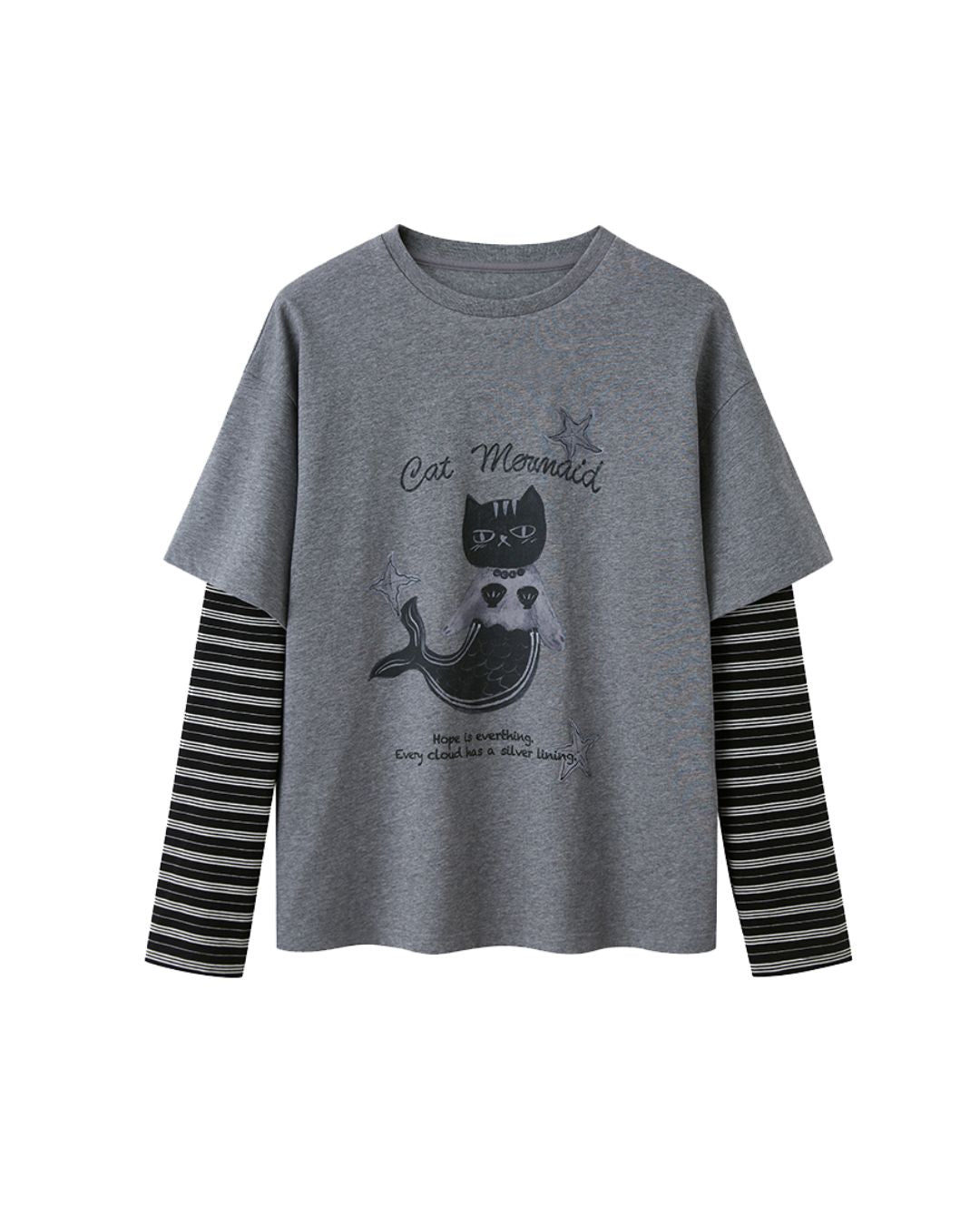 Mermaid Cat Layered T-shirt TP037