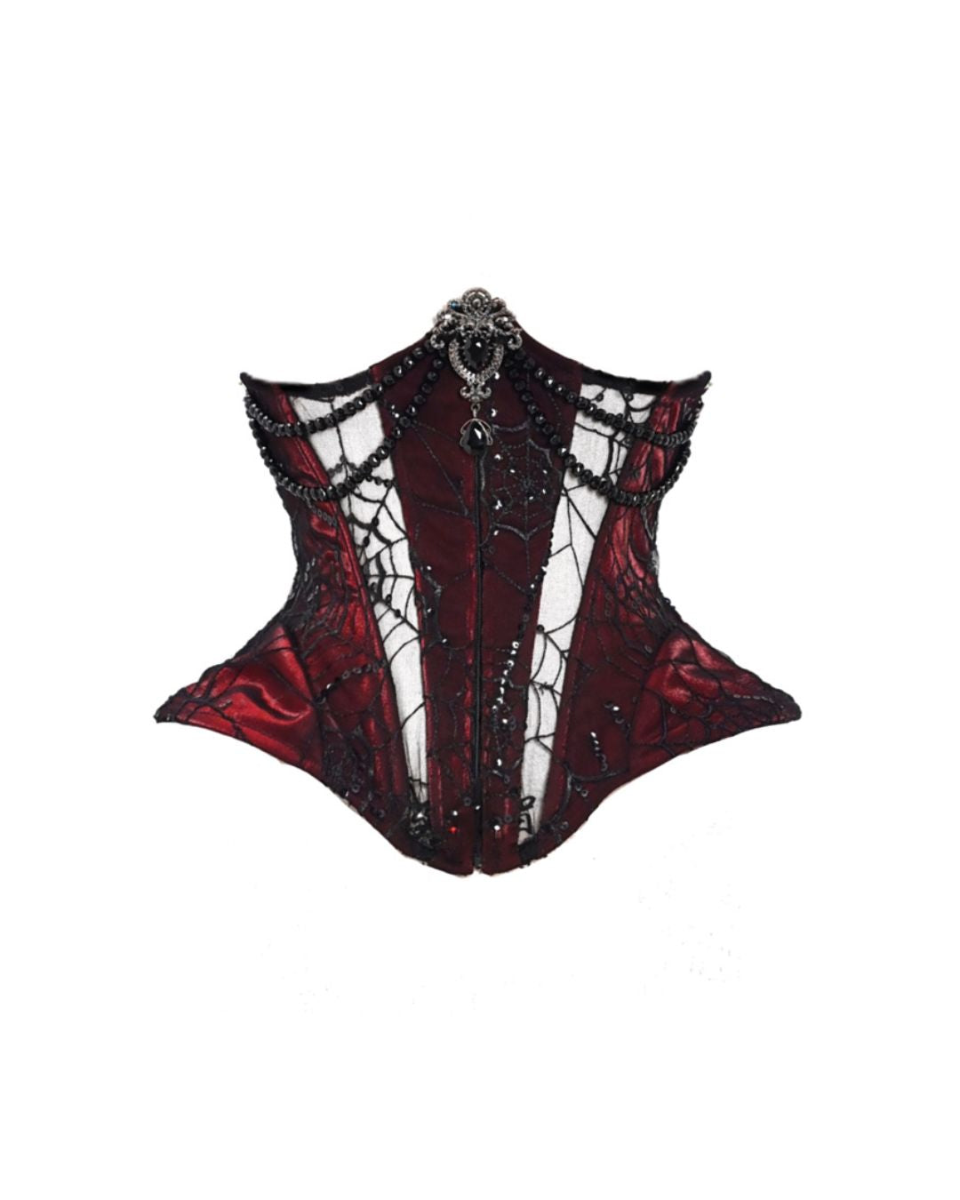 Gothic Velvet Corset & Decoration Camisole & Lace Velvet Skirt DR009