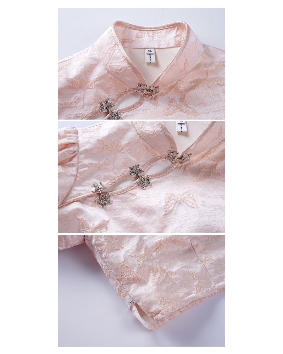 Chinese Puff Sleeve Butterfly Tops TP019