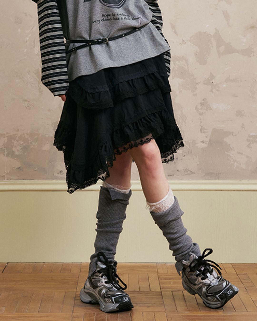 Asymmetrical Lace Skirt　BT027