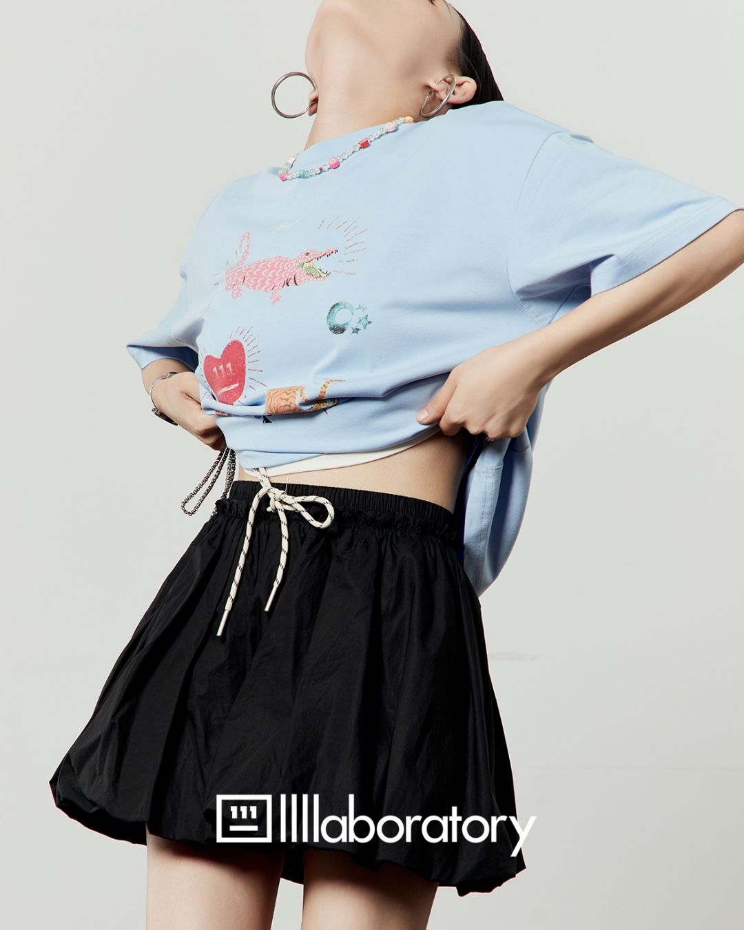 Multi-print Oversized T-shirt　TP057