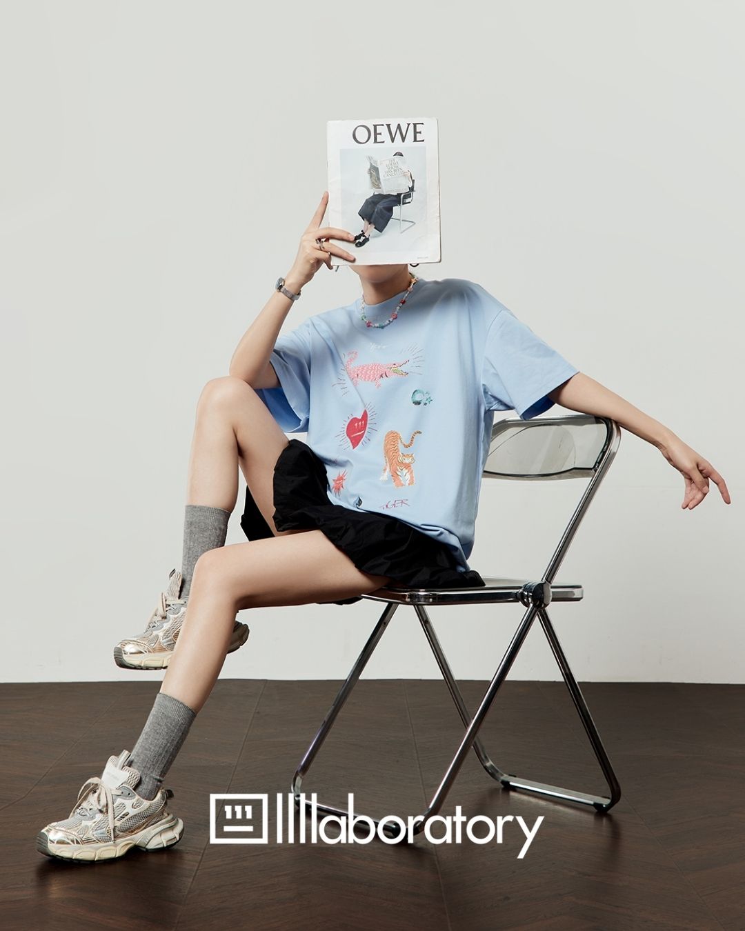 Multi-print Oversized T-shirt　TP057