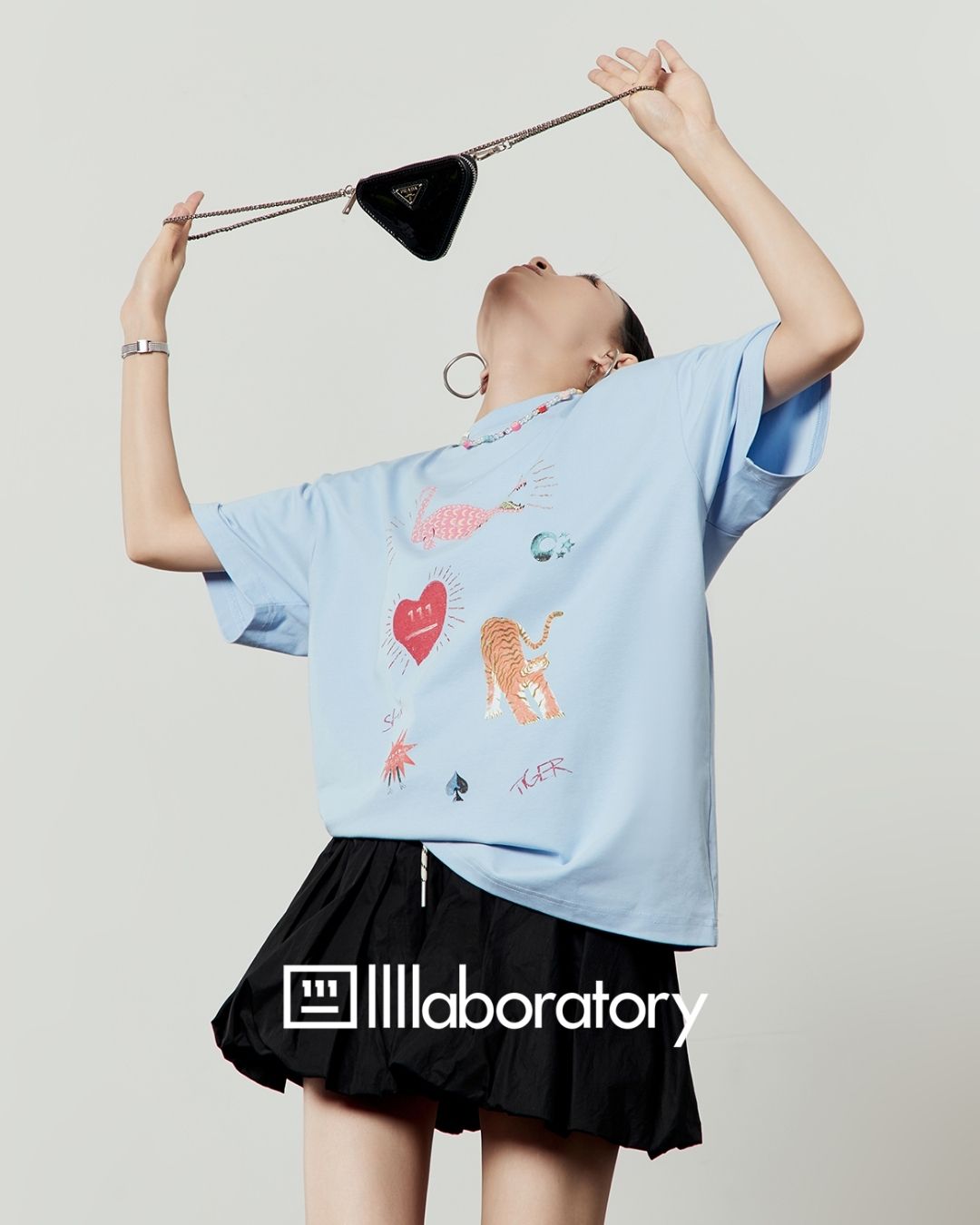 Multi-print Oversized T-shirt　TP057