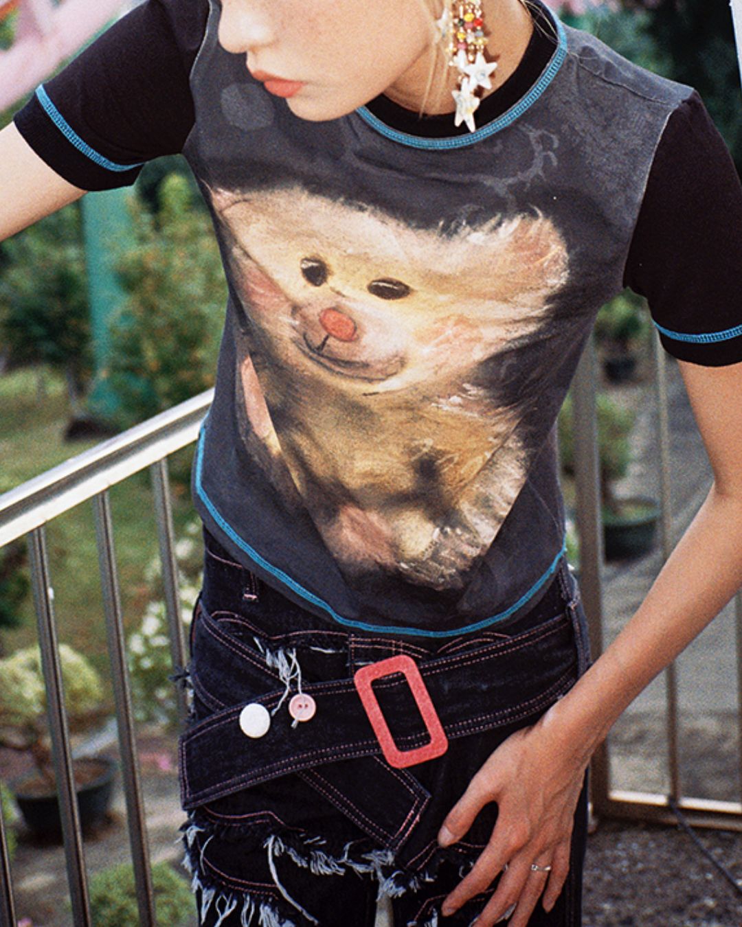 Bear Print Short Sleeve T-shirt　TP033