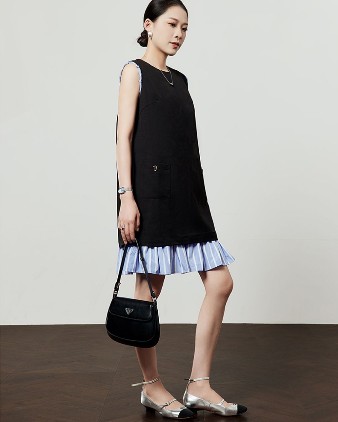 Layered Sleeveless Mini Dress　DR047