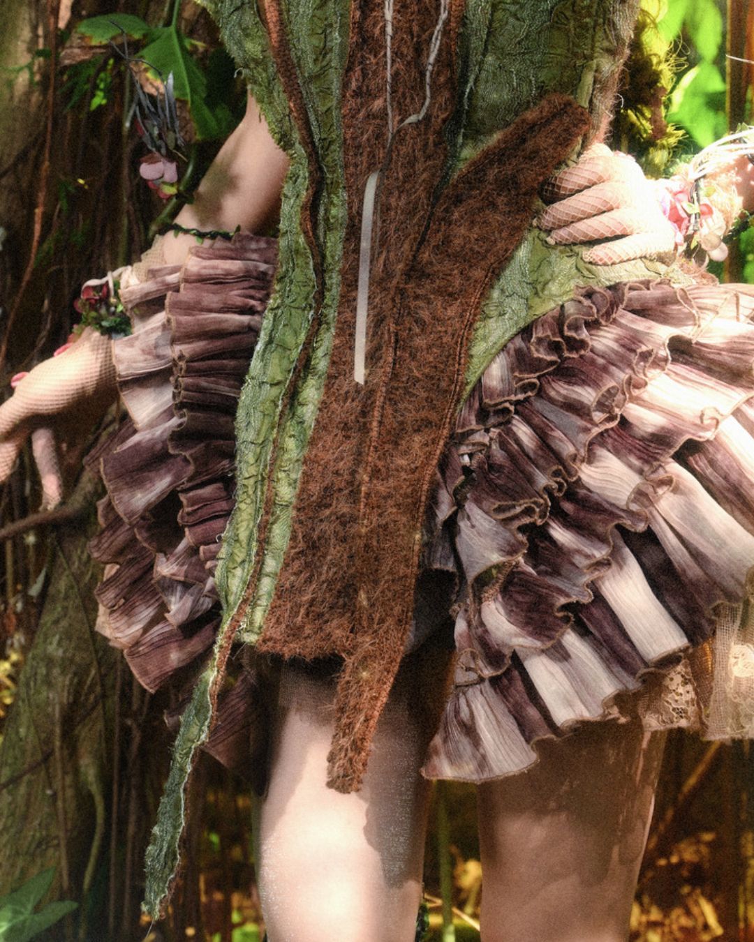 Pleated Tulle Mini Skirt　BT023