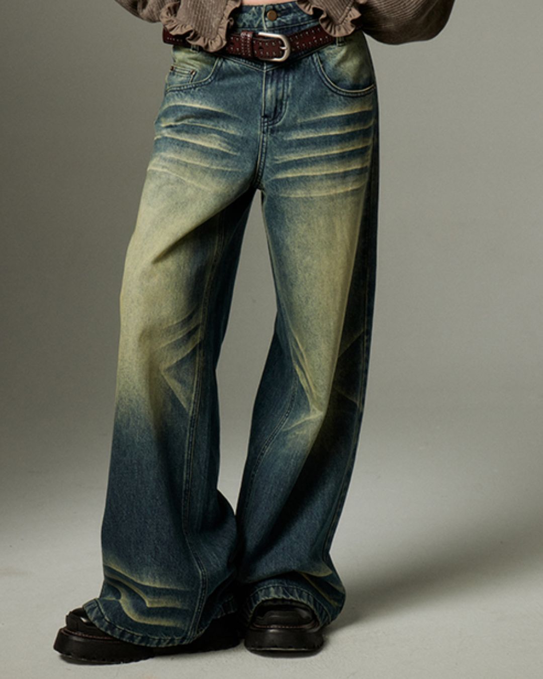 Vintage Wide Denim Pants　BT004