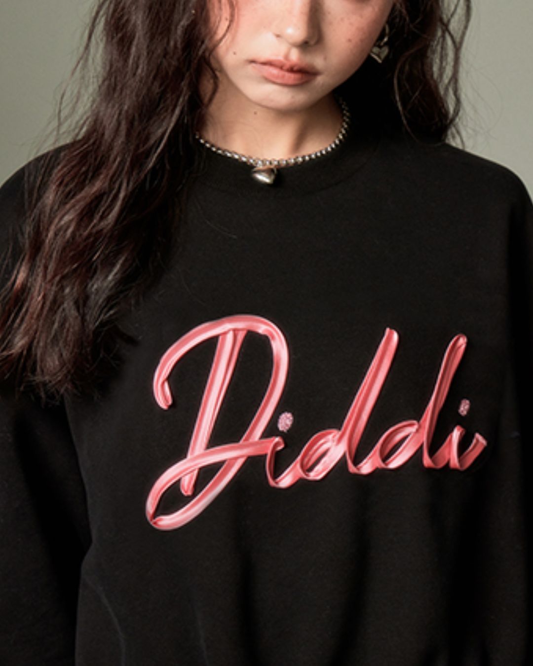 Ribbon Embroidered Shirred Sweat　TP003