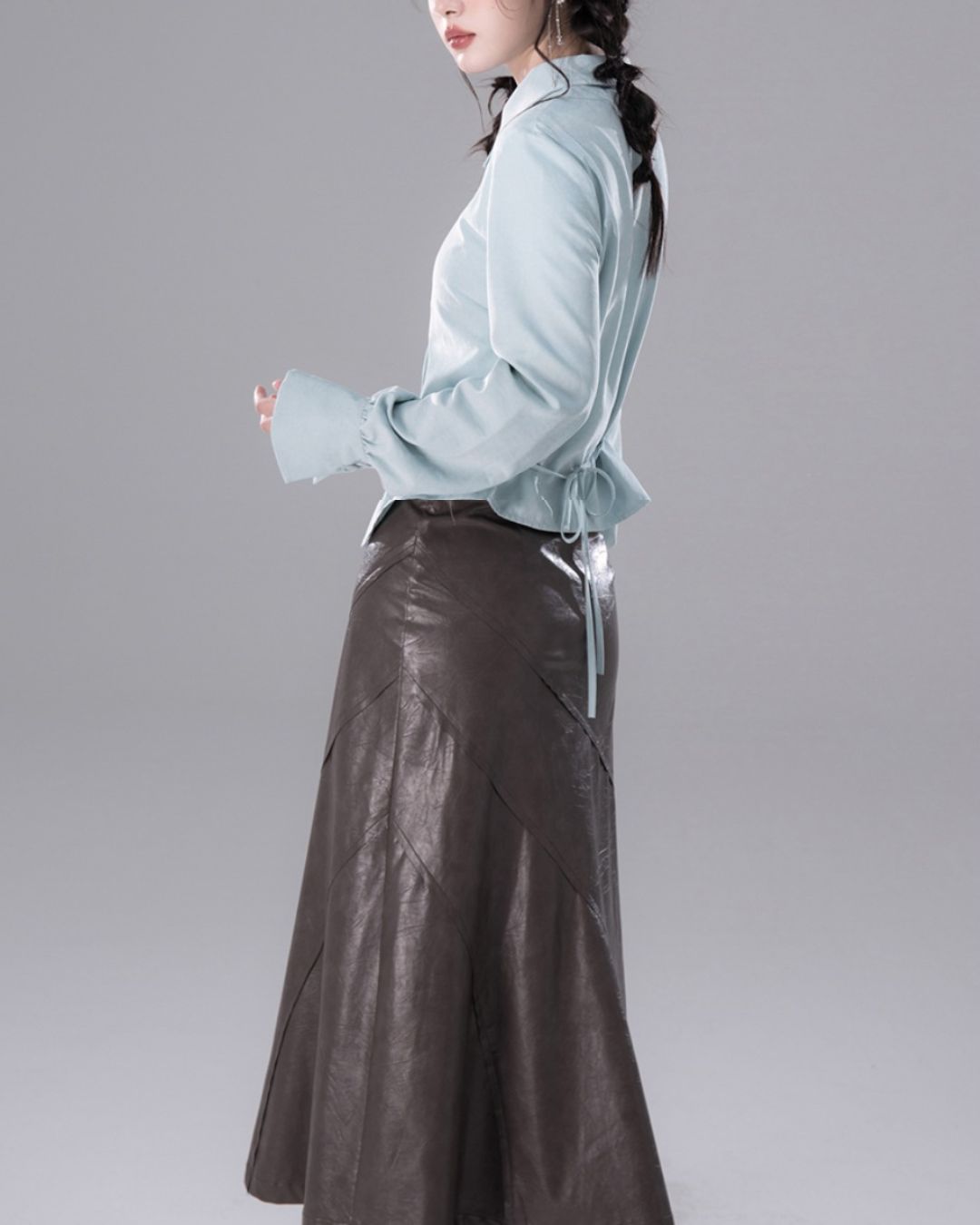 Asymmetrical Wrap Shirt　TP047