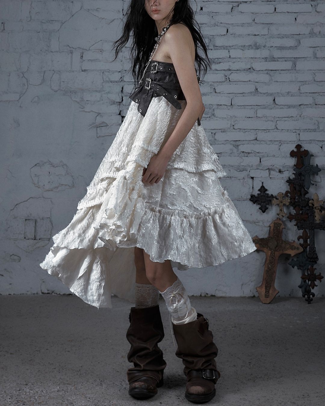 2-way Bare Top Asymmetrical Skirt　BT029