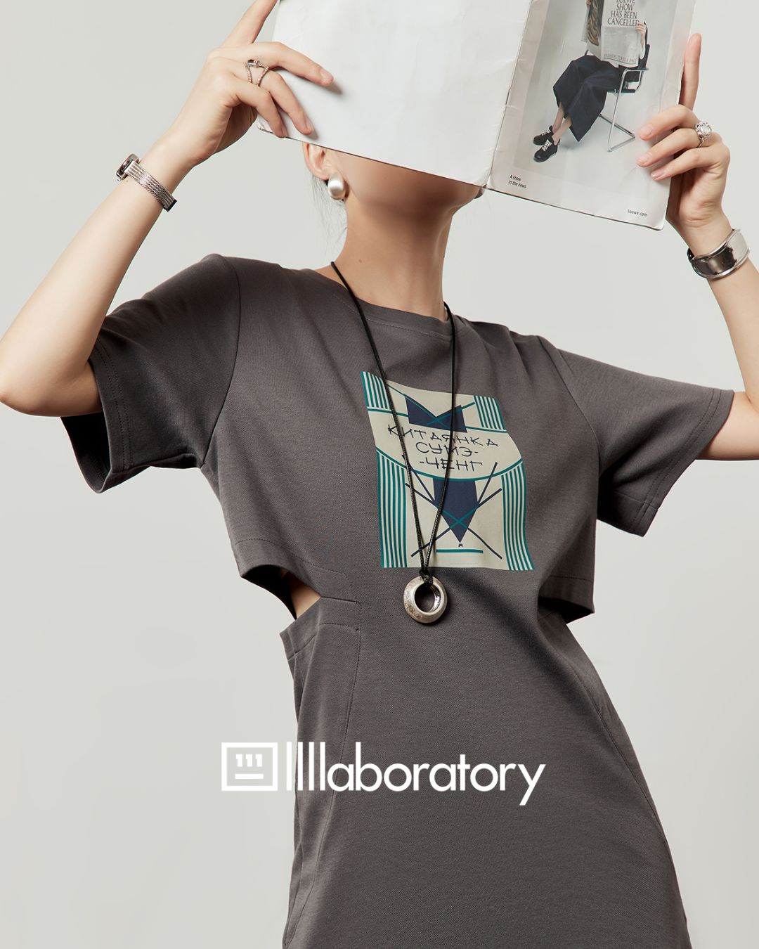 Side-open T-shirt Dress　DR044