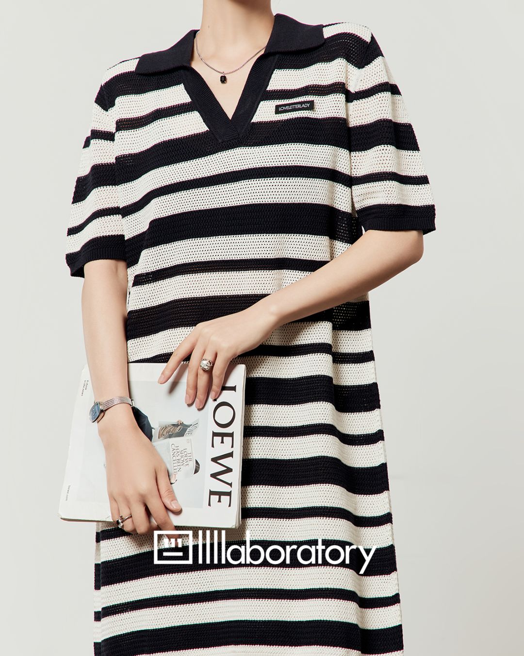 Skipper Polo Border Dress　DR053