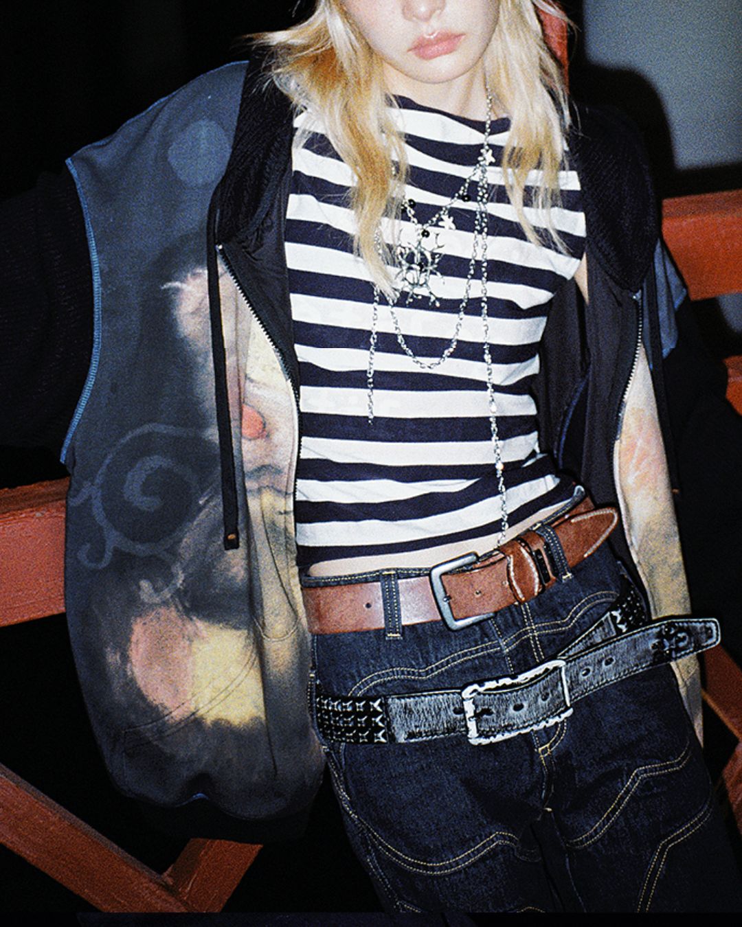 Bear Print Full Zip Hoodie　TP032