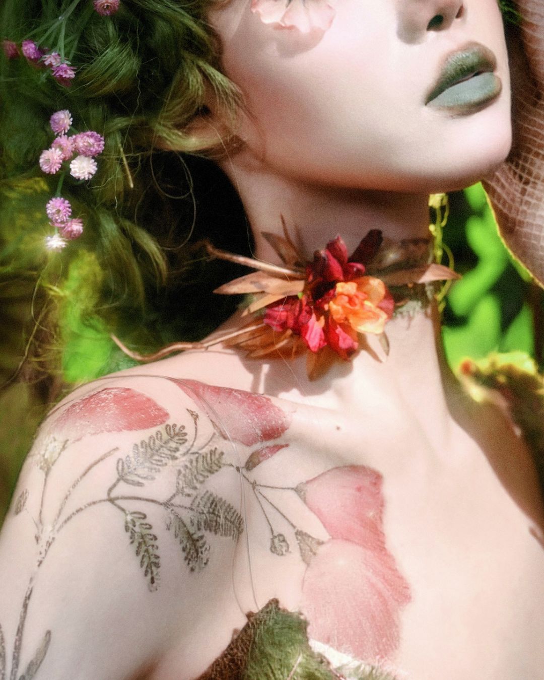 Flower Motif Choker　　AC007