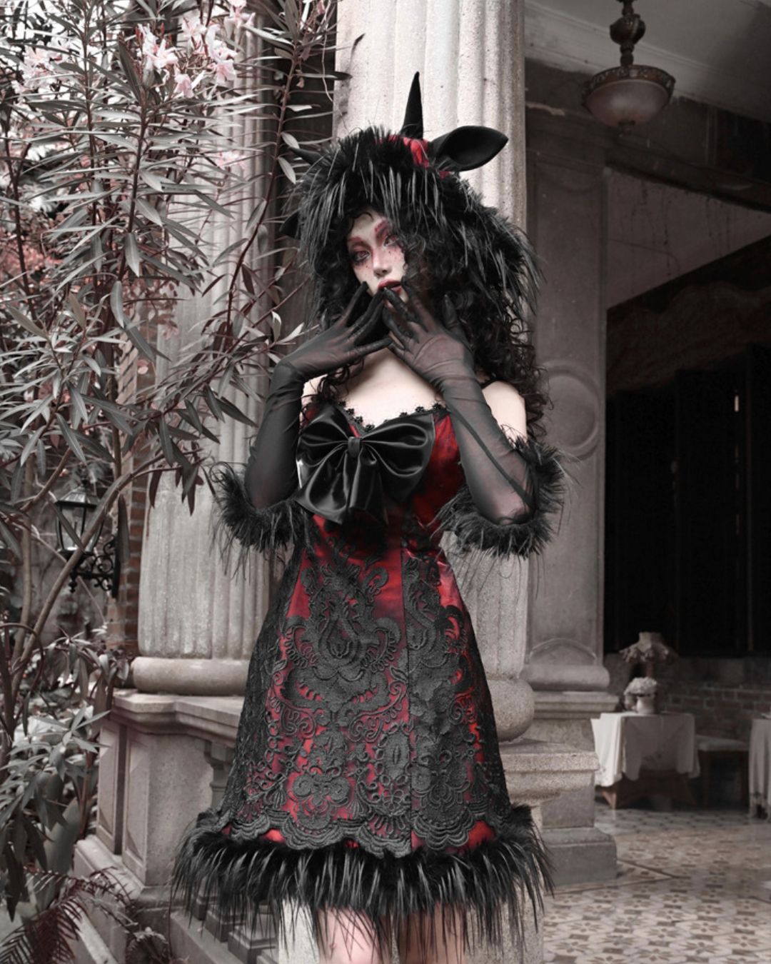 Sheep Horn And Ear Fur Hat　AC008