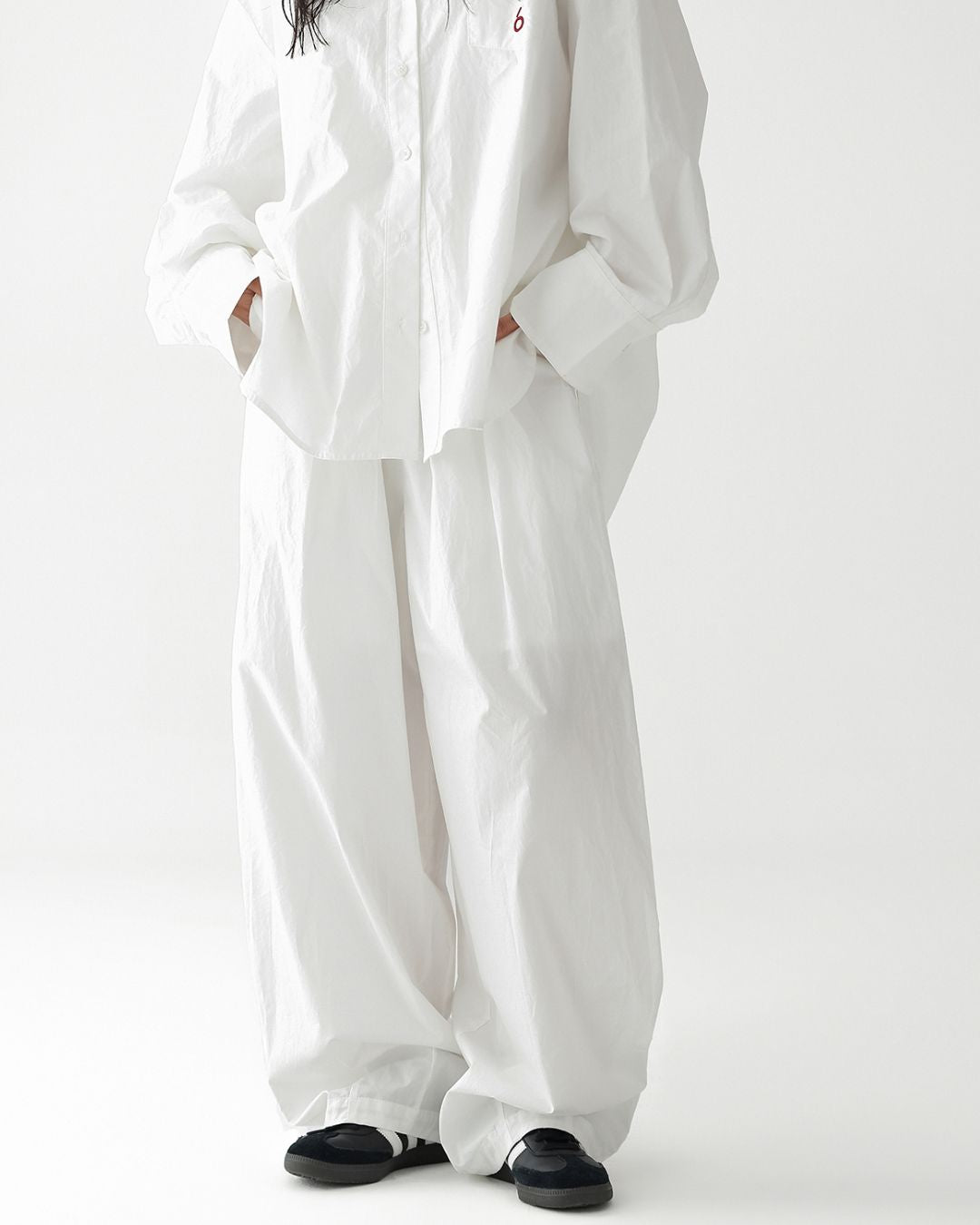 Cotton Set-up Wide Pants　BT037