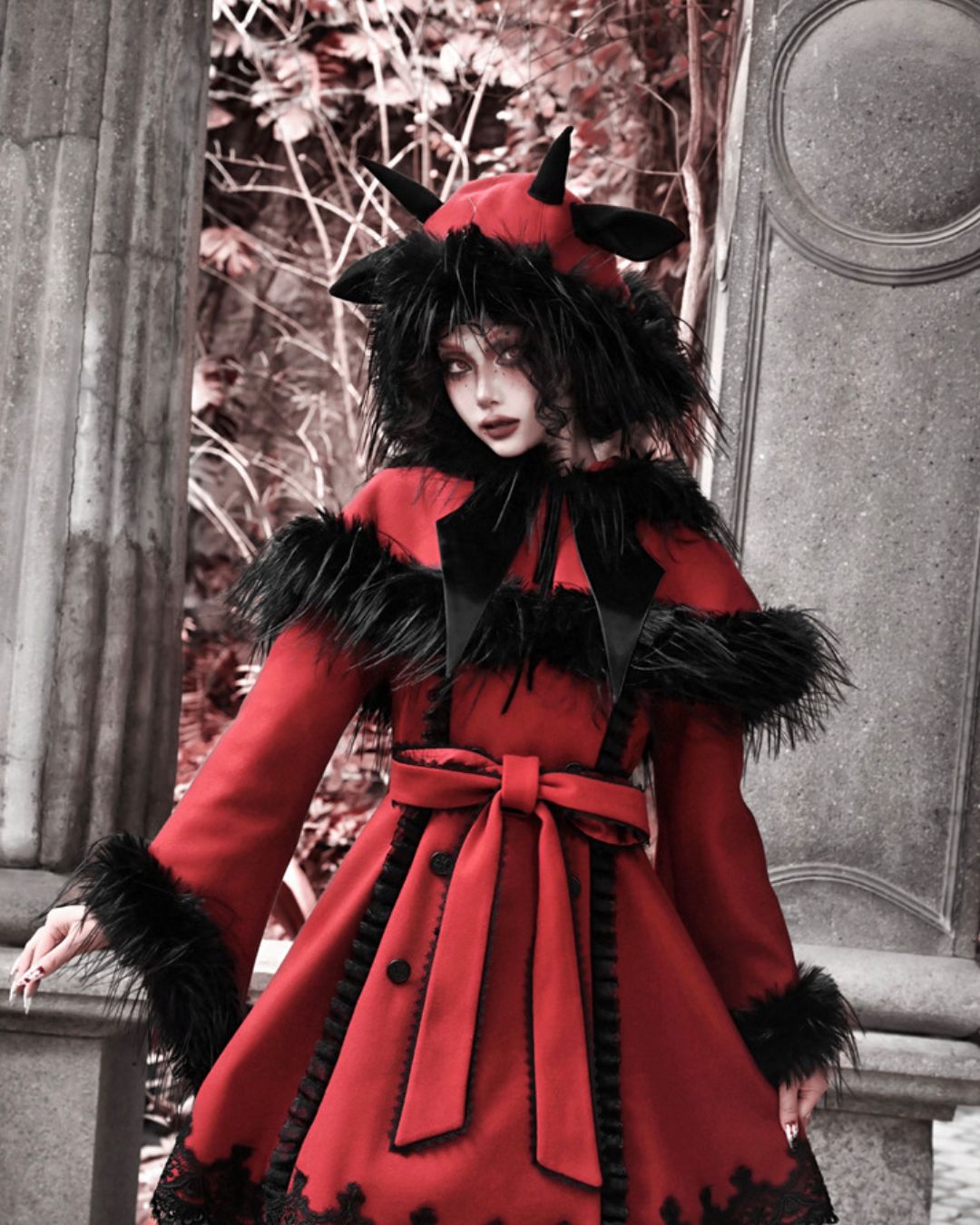 Sheep Horn And Ear Fur Hat　AC008