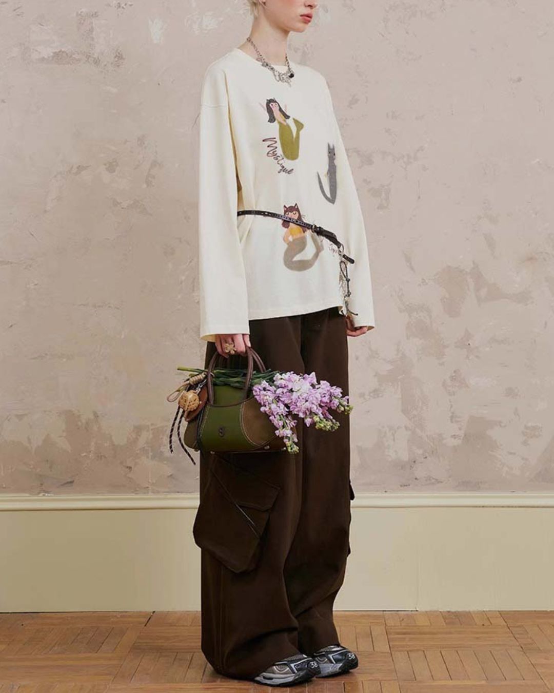 Mermaid Cat Long Sleeve T-shirt　TP039