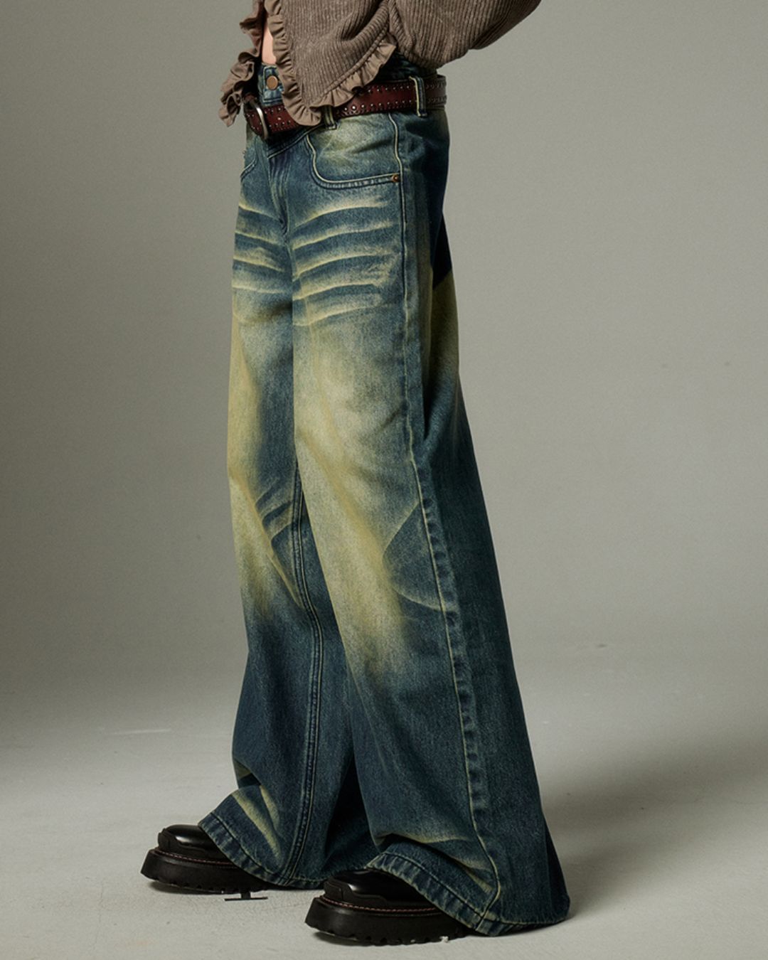 Vintage Wide Denim Pants　BT004