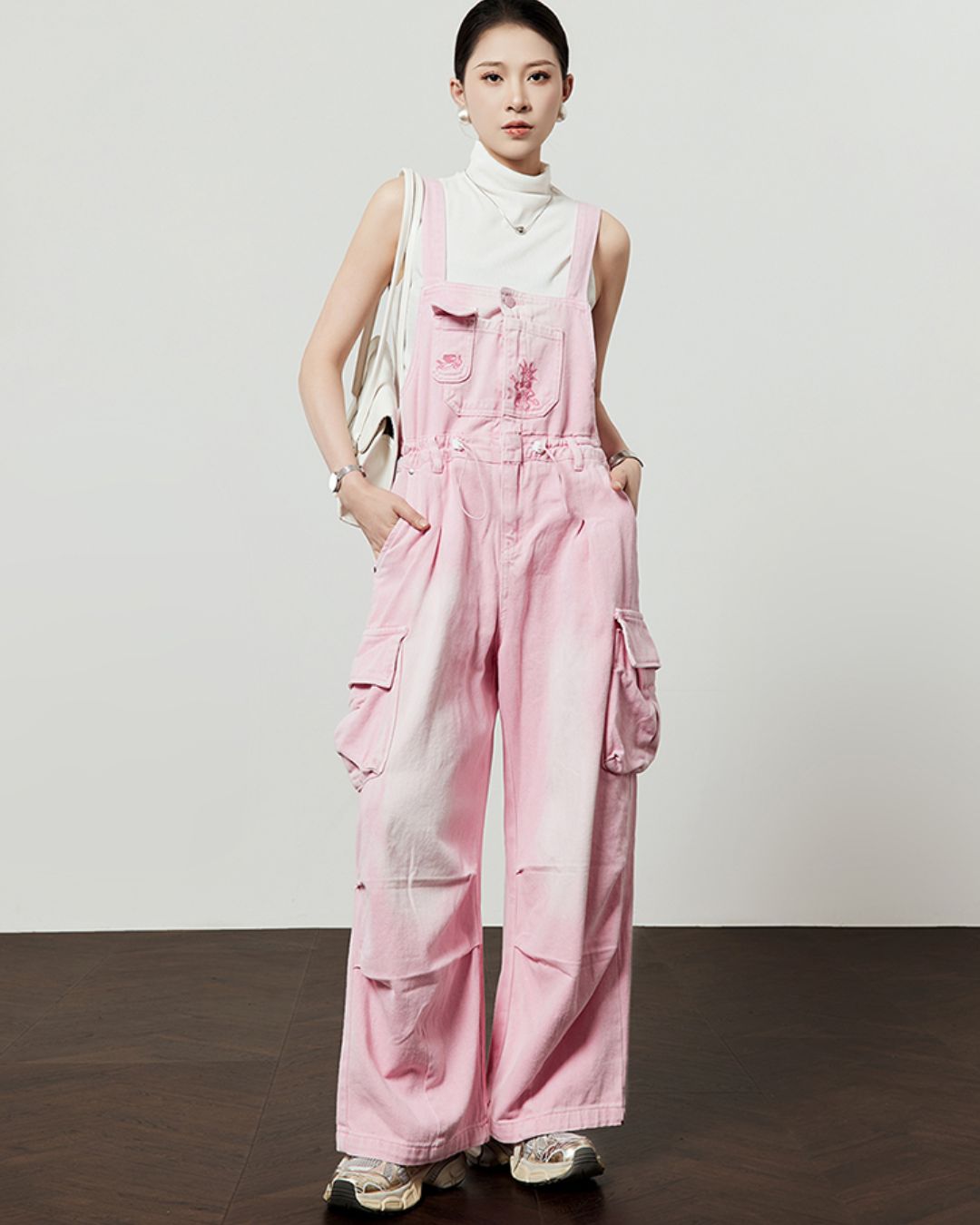 Pink Work Denim Overalls　BT038