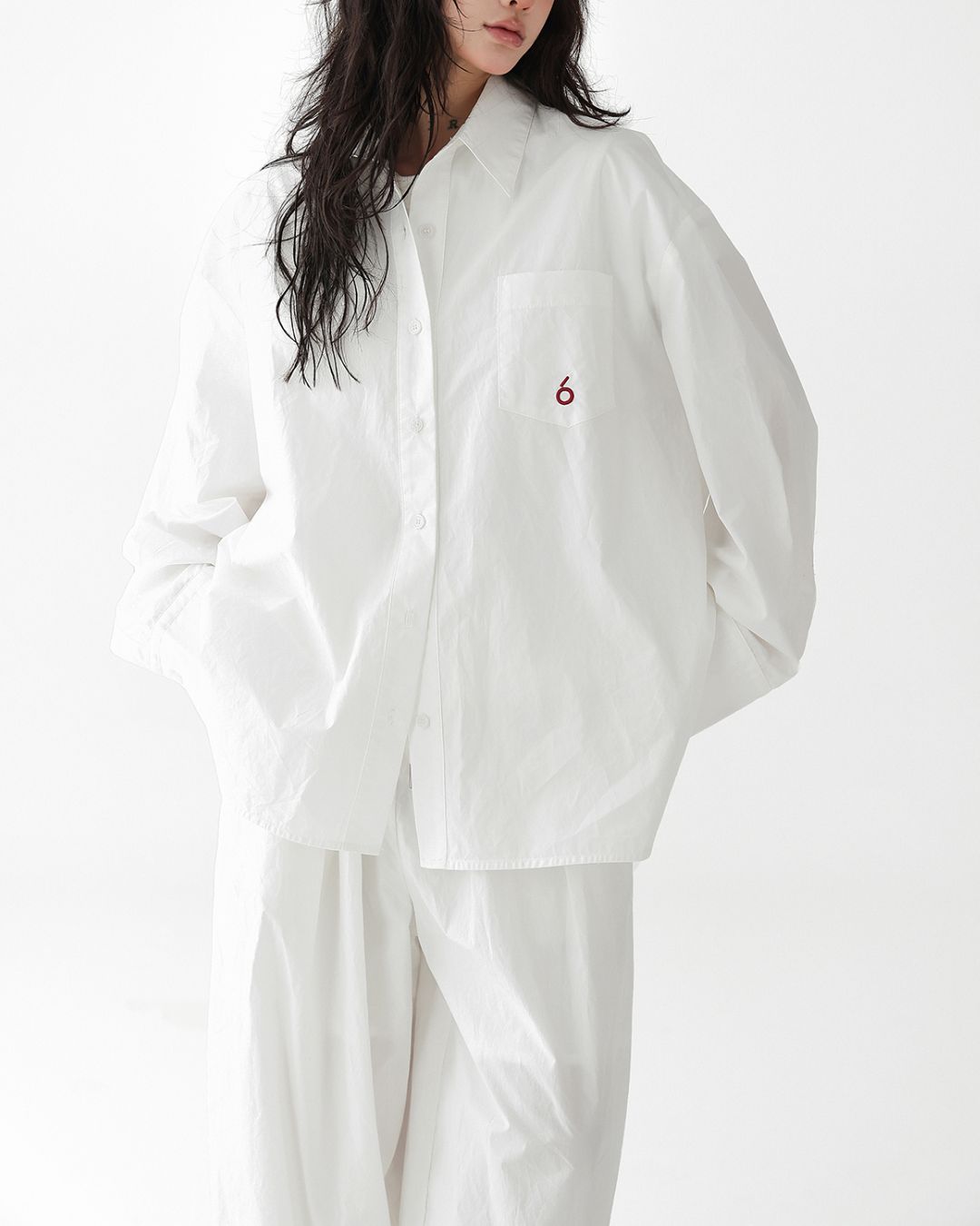 Oversized Cotton Set-up Shirt　TP055