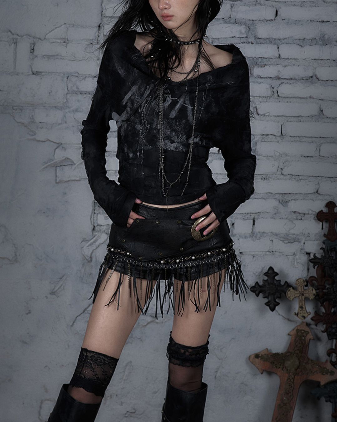 Front And Back 2-way Lace-up Top　TP041