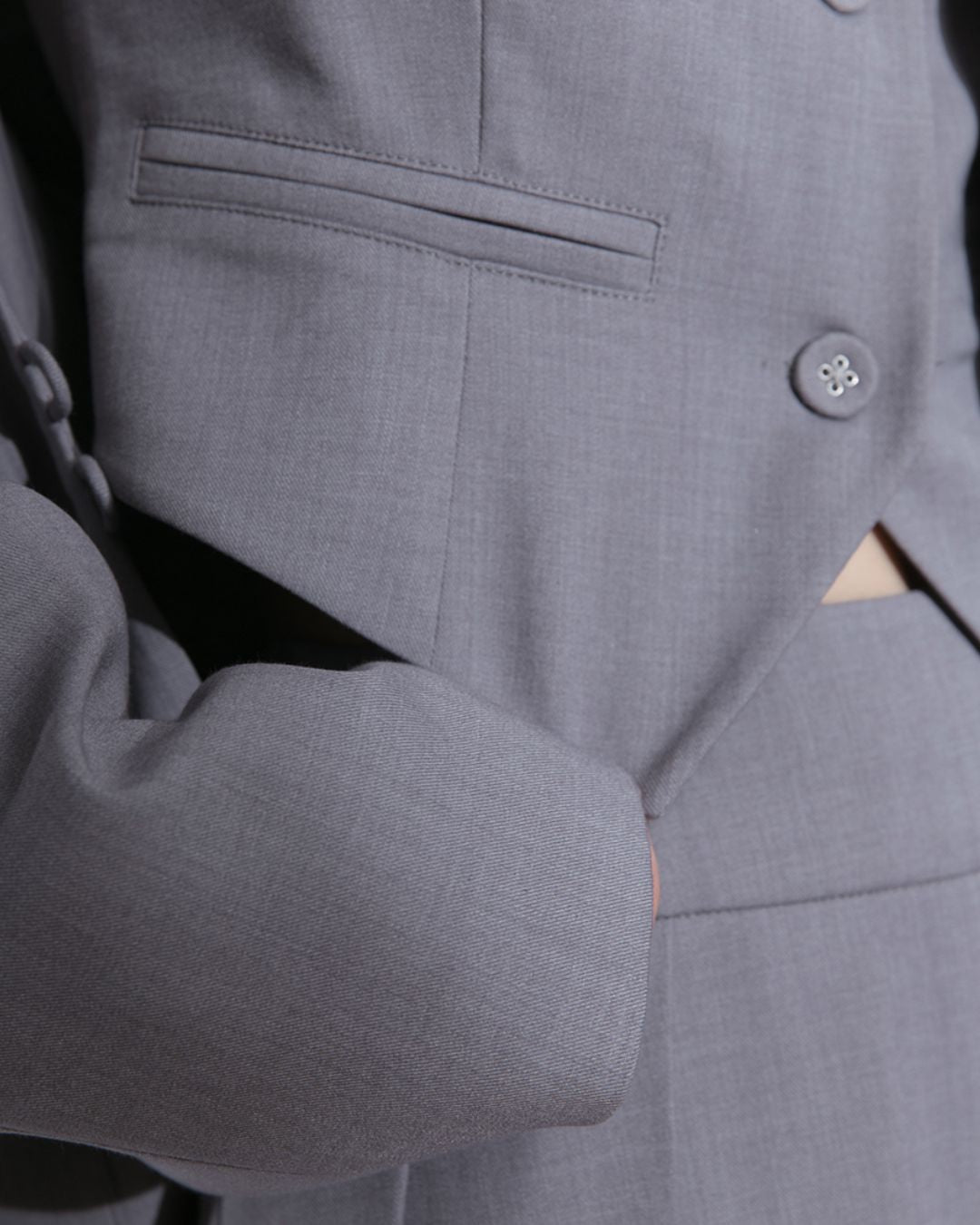 Chinese Style Jacket & Grey Two-piece　TP023