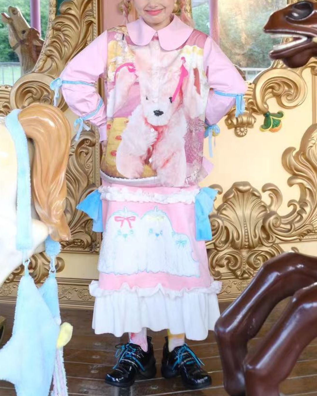 Frill Corduroy Skirt　BT022