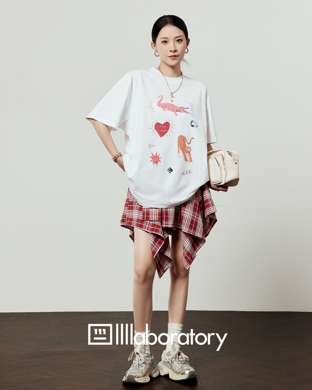 Multi-print Oversized T-shirt　TP057