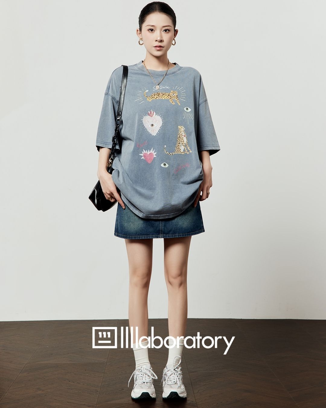 Multi-print Oversized T-shirt　TP057