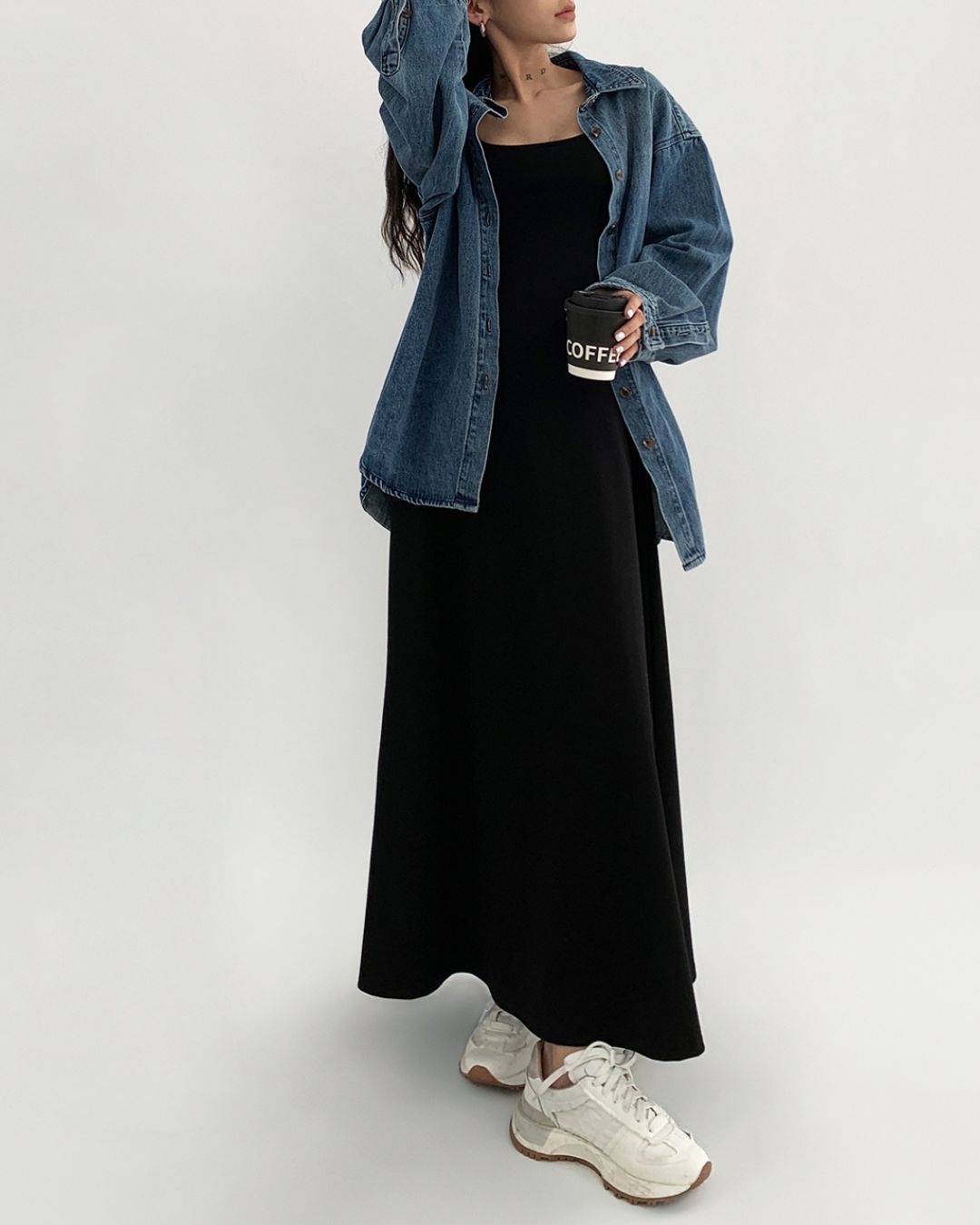 A-line Camisole Maxi Dress　DR046