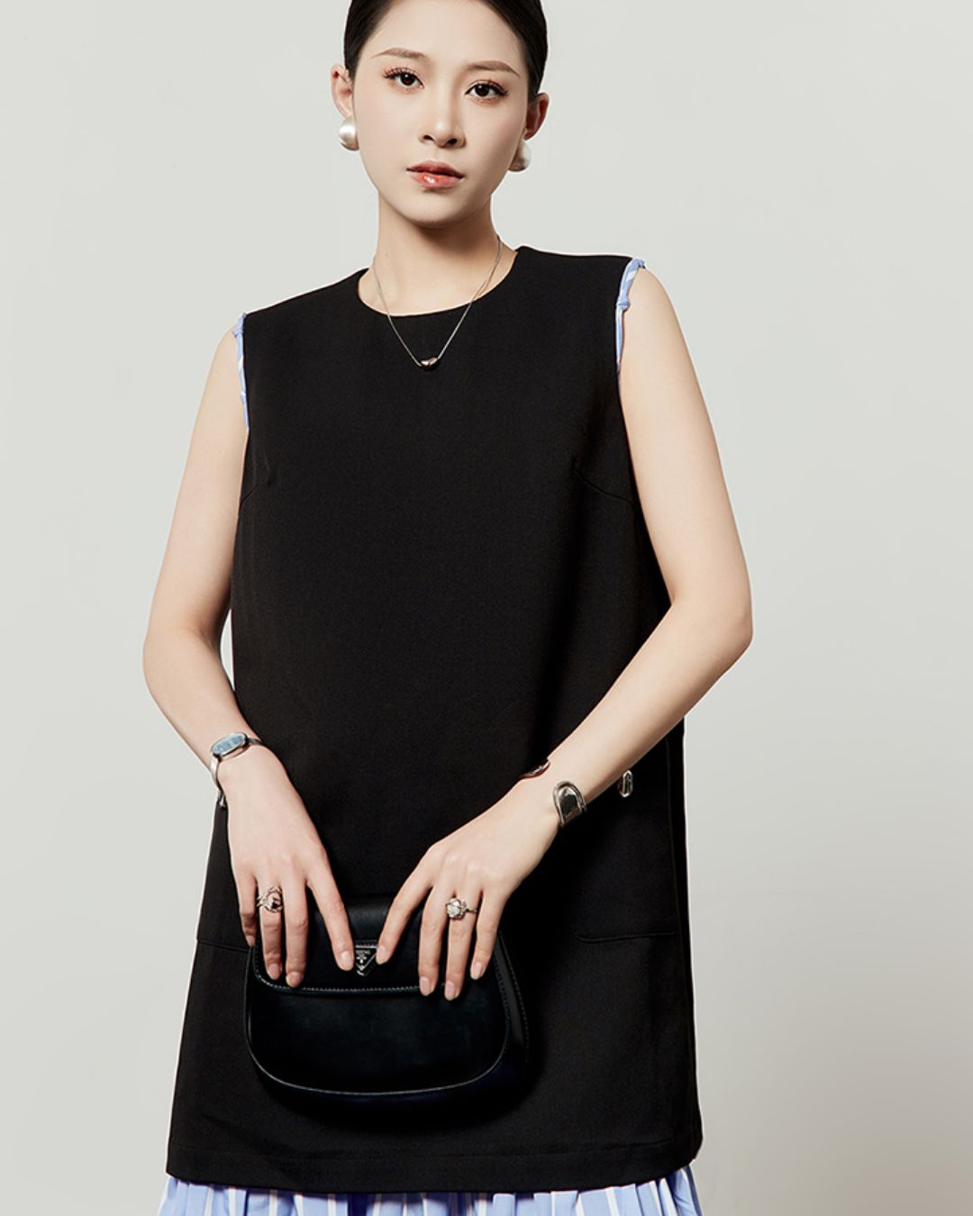 Layered Sleeveless Mini Dress　DR047