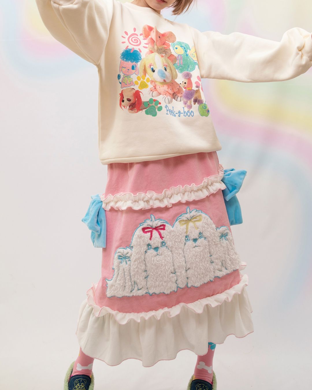 Frill Corduroy Skirt　BT022