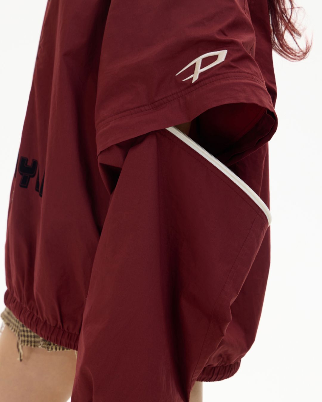 Detachable Sleeve Retro Sports Pullover　TP013