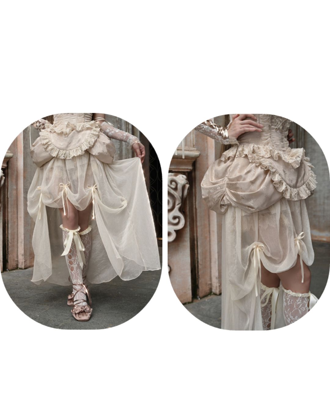 Gothic Lolita Flower Lace Embroidery Bustier＆One-Piece　DR010