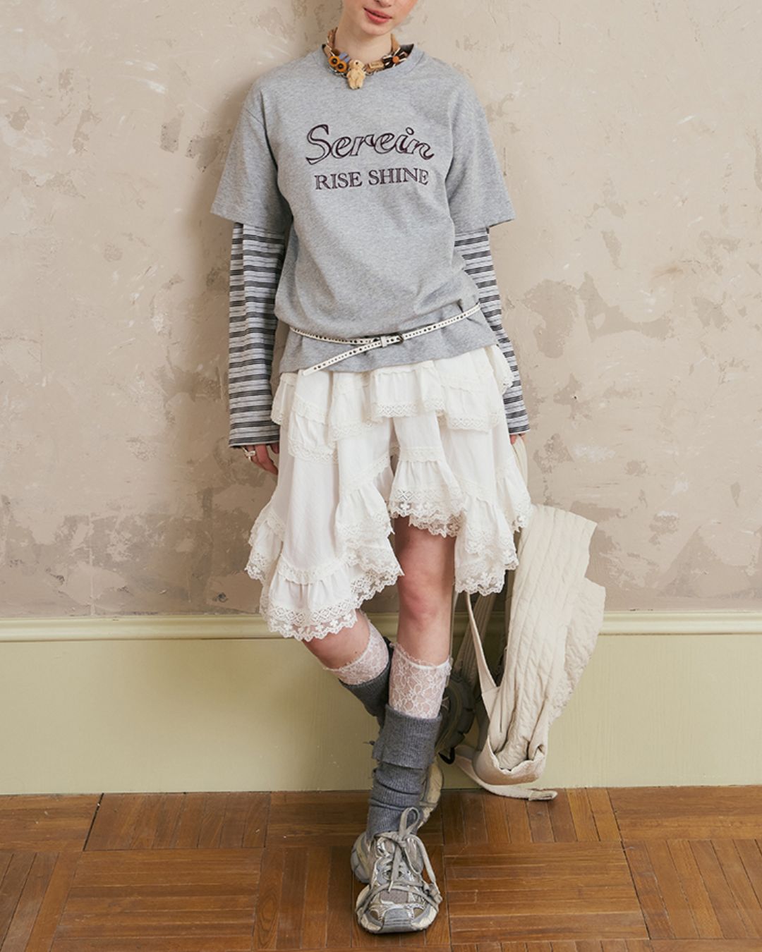 Asymmetrical Lace Skirt　BT027