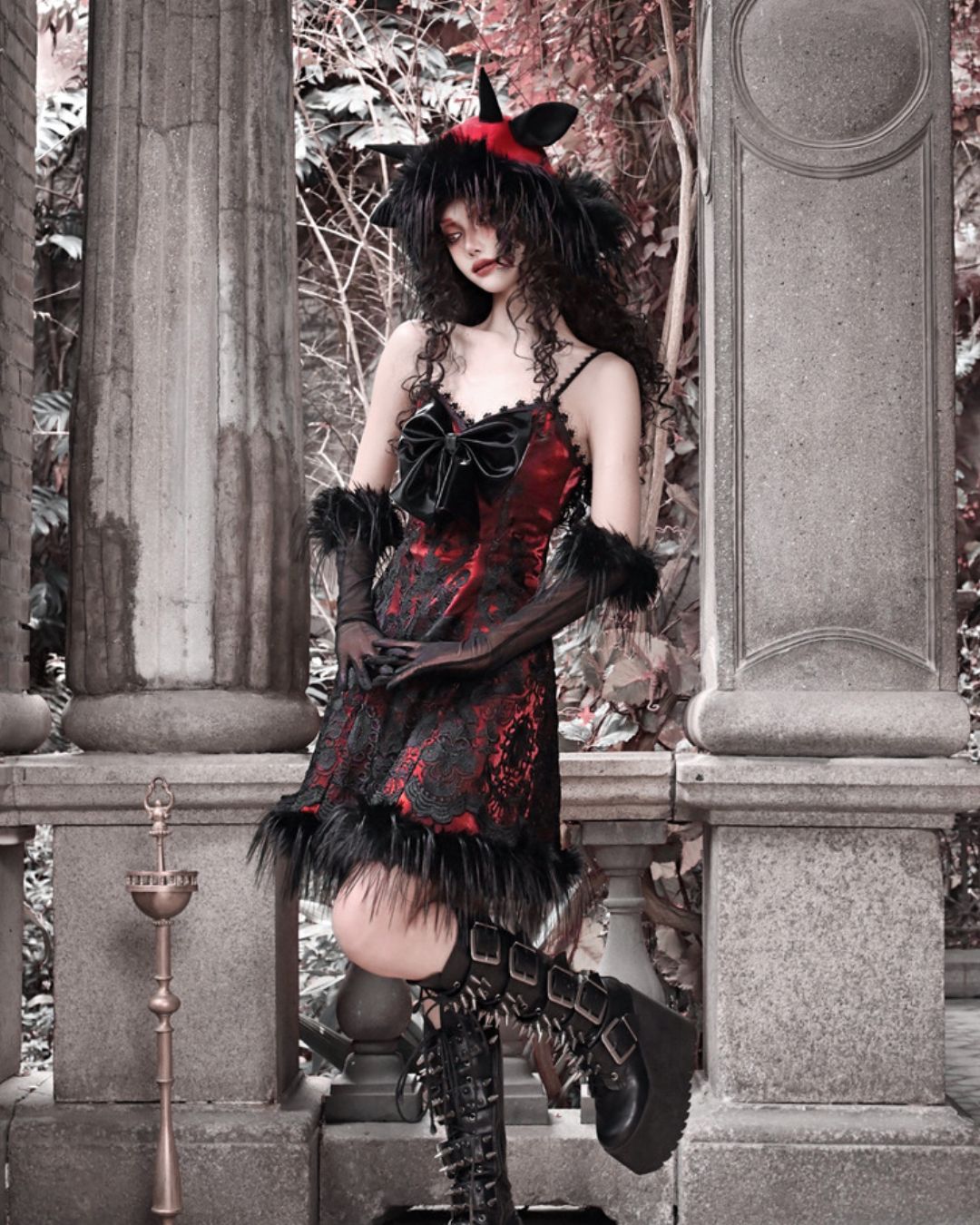 Sheep Horn And Ear Fur Hat　AC008