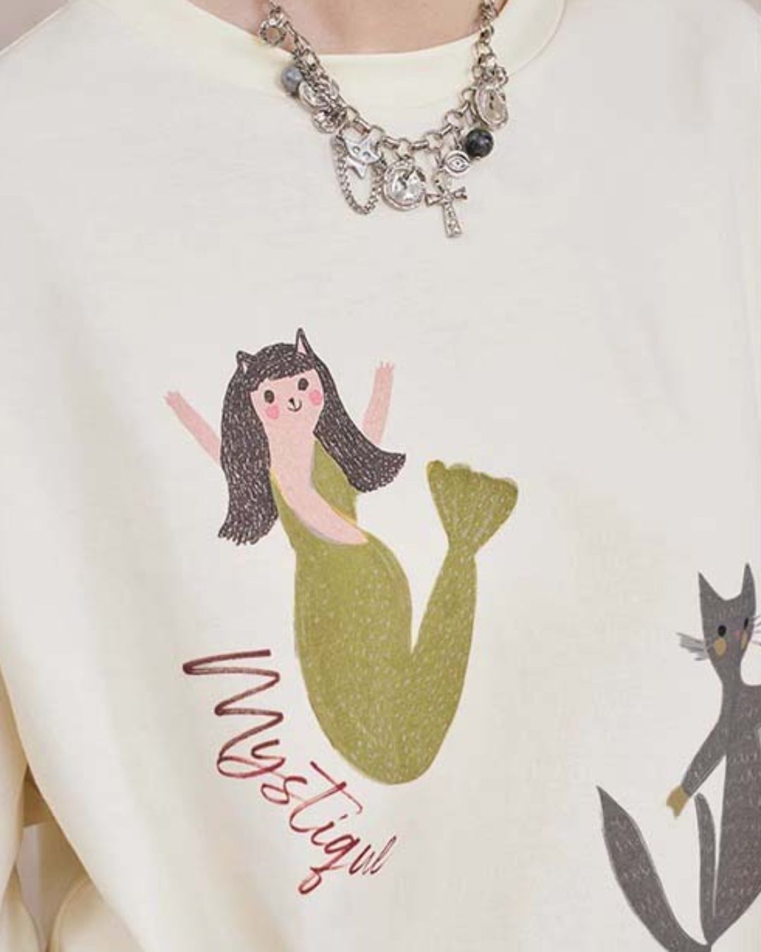 Mermaid Cat Long Sleeve T-shirt　TP039