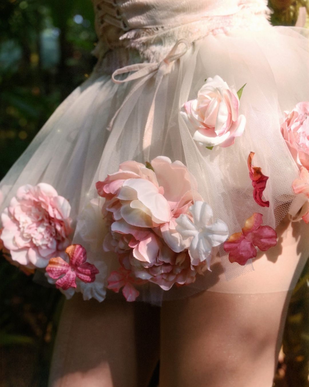 Flower Decoration Tutu Skirt　BT024