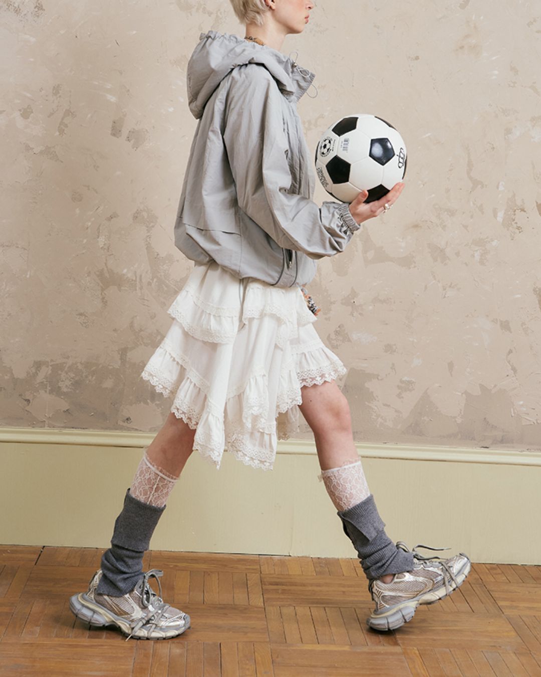 Asymmetrical Lace Skirt　BT027