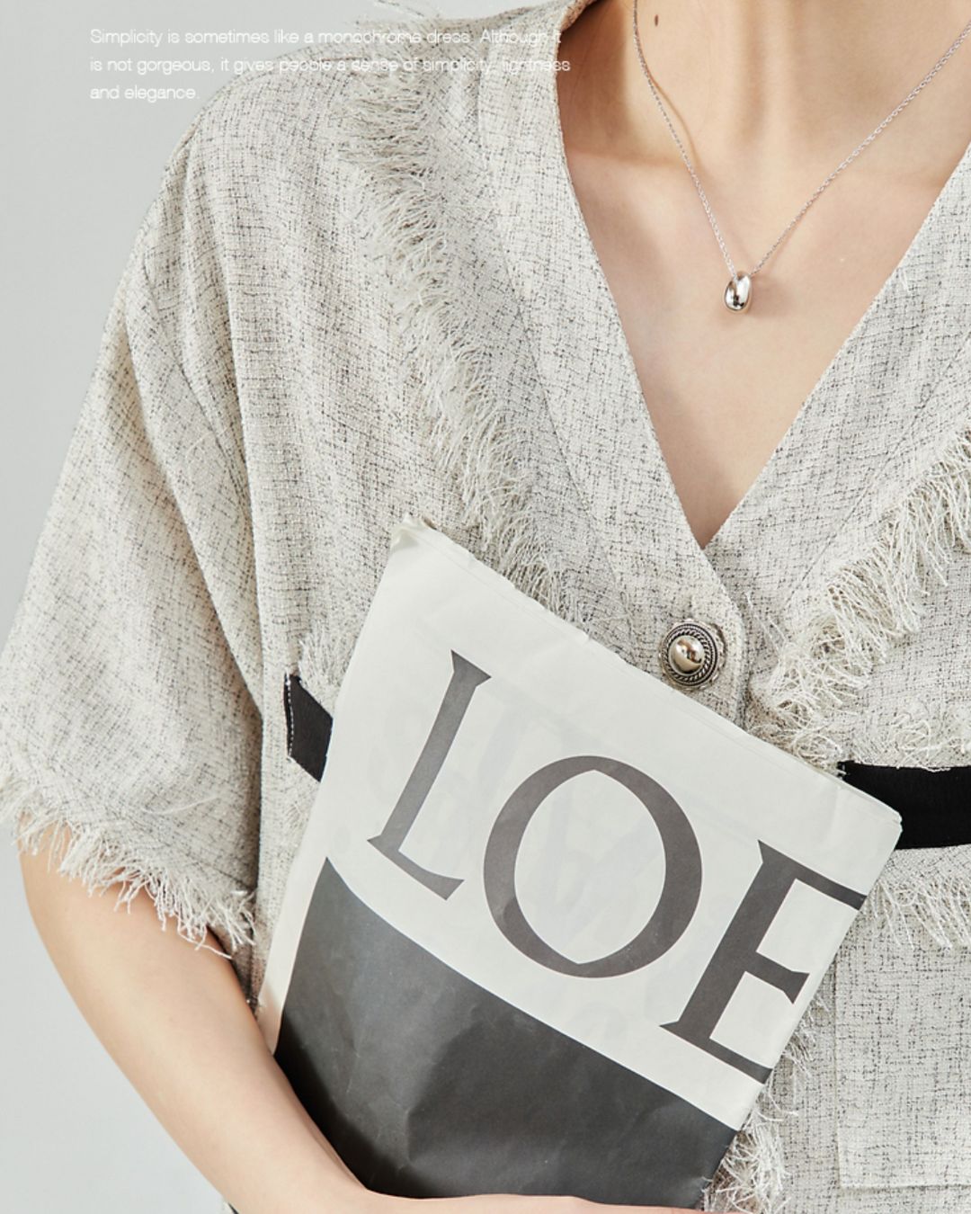 Fringe V-neck Set-up Shirt　TP052