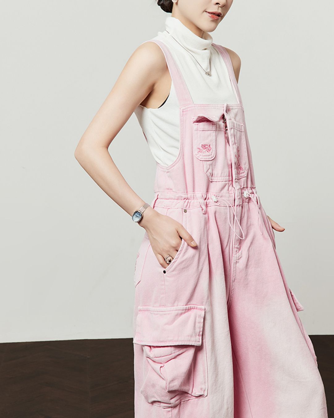 Pink Work Denim Overalls　BT038