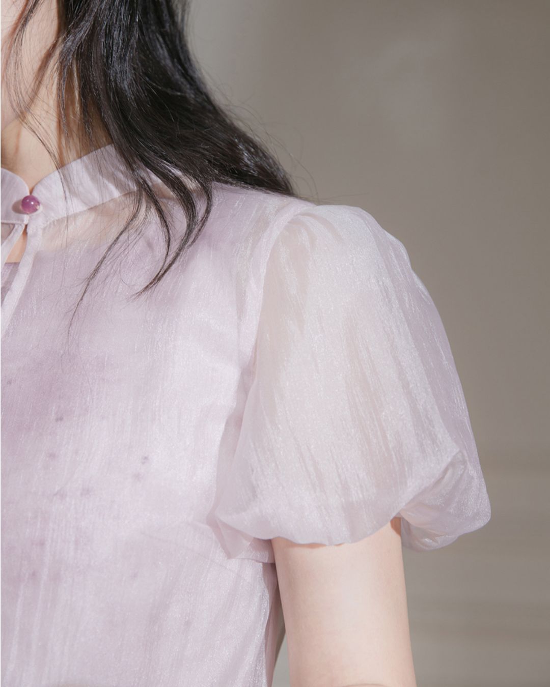 Puff Sleeve Layered Chinese Dress　DR039