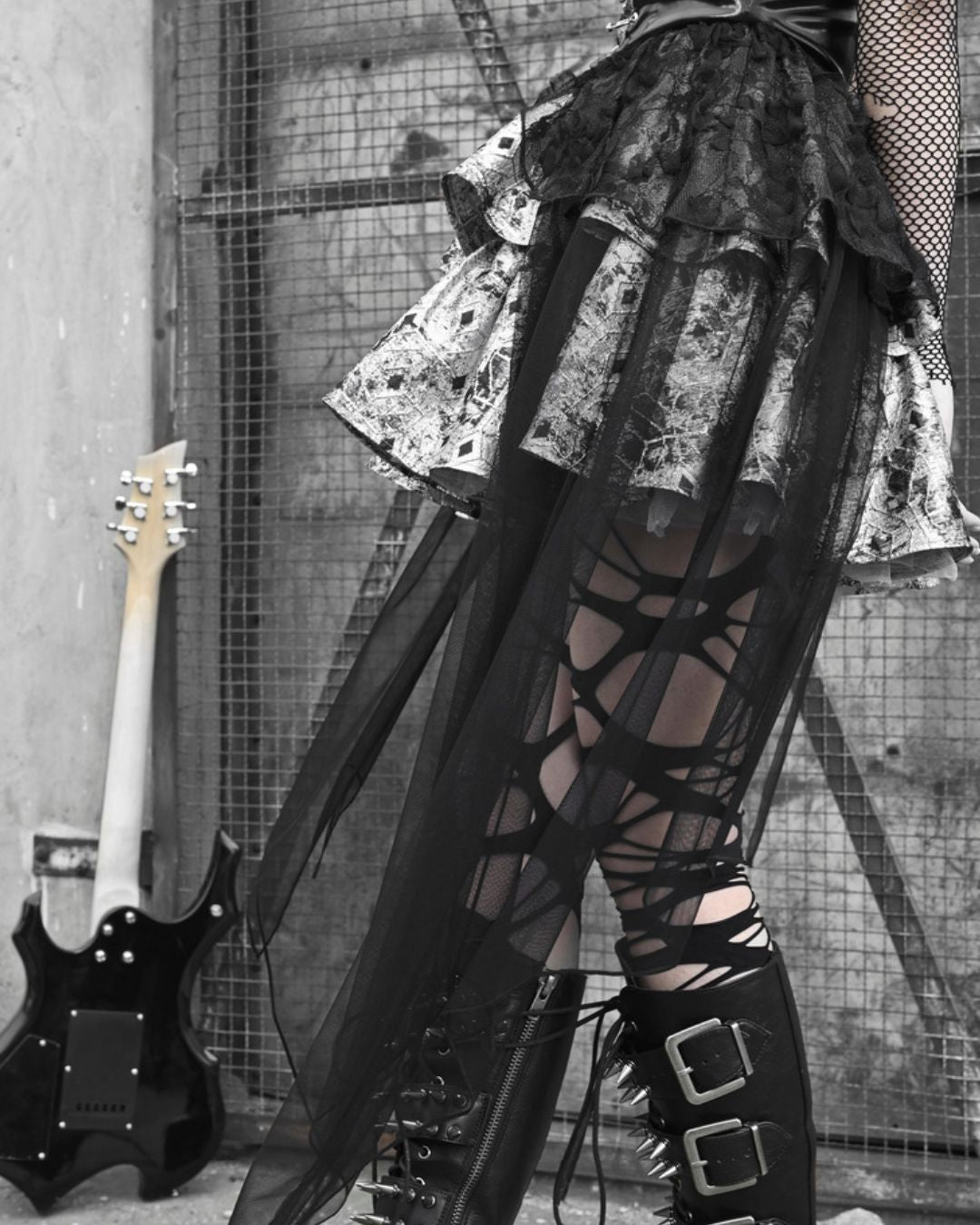 Gothic Draped Dress One-piece　DR012