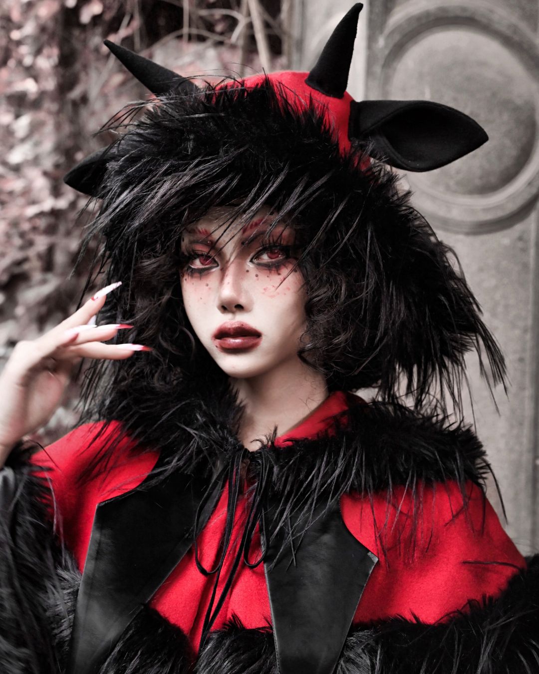 Sheep Horn And Ear Fur Hat　AC008