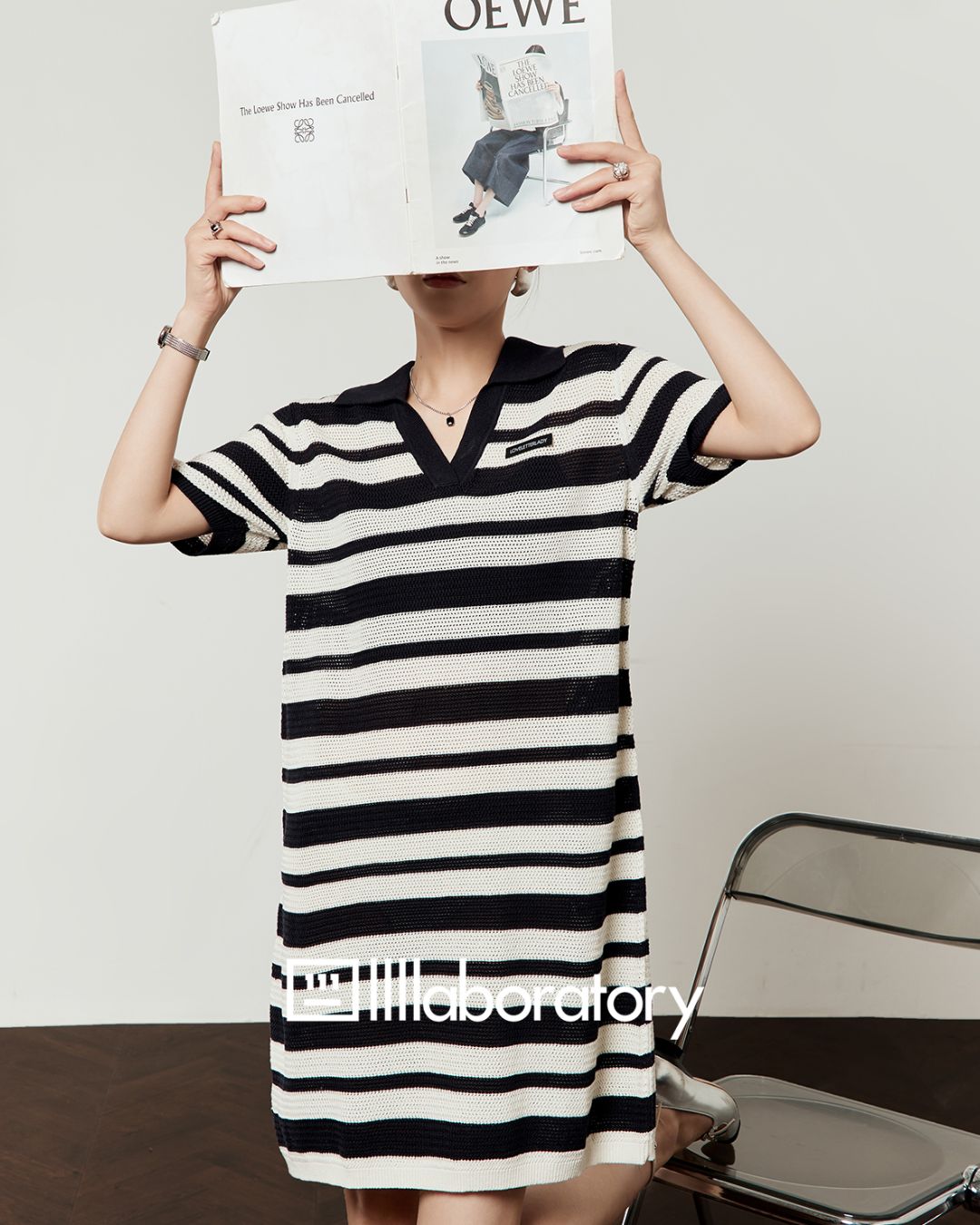 Skipper Polo Border Dress　DR053