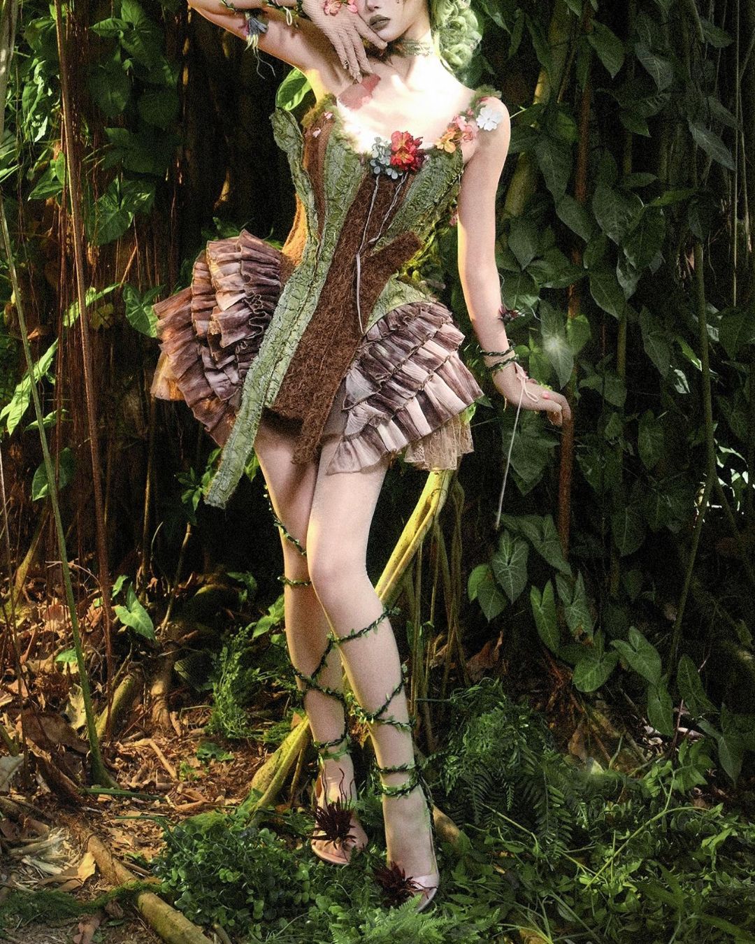 Pleated Tulle Mini Skirt　BT023