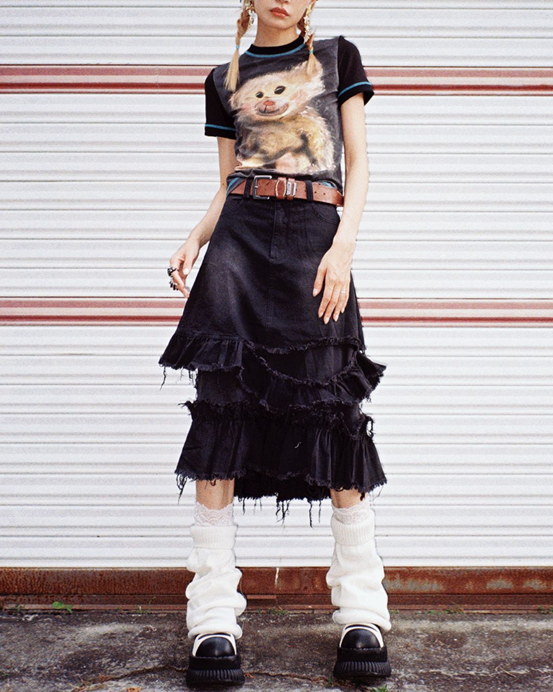 Bear Print Short Sleeve T-shirt　TP033